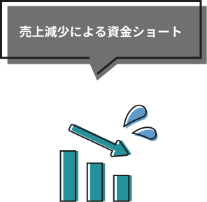 売上減少による資金ショート